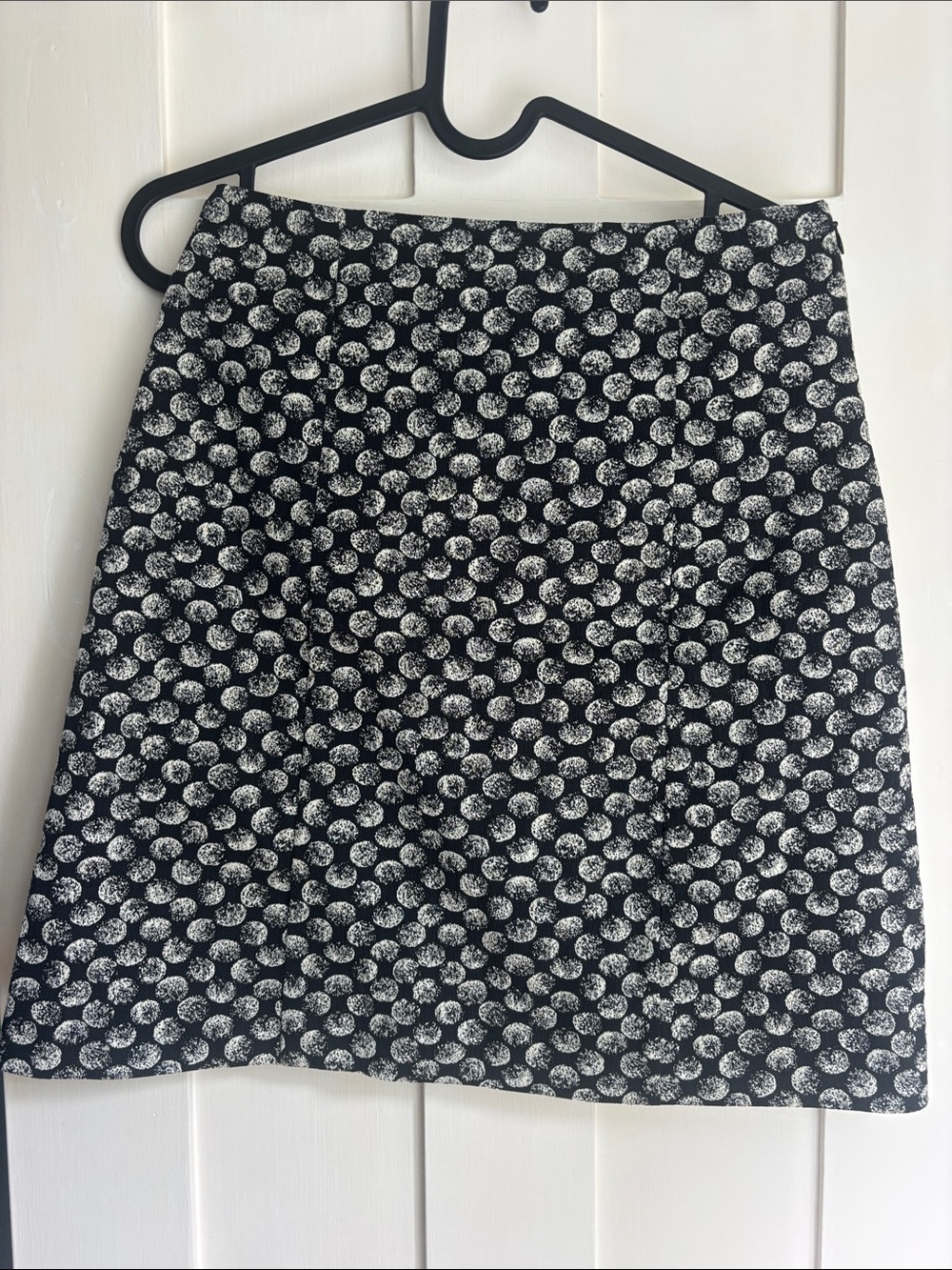 MM. LAFLEUR Black and White Print A-Line Skirt